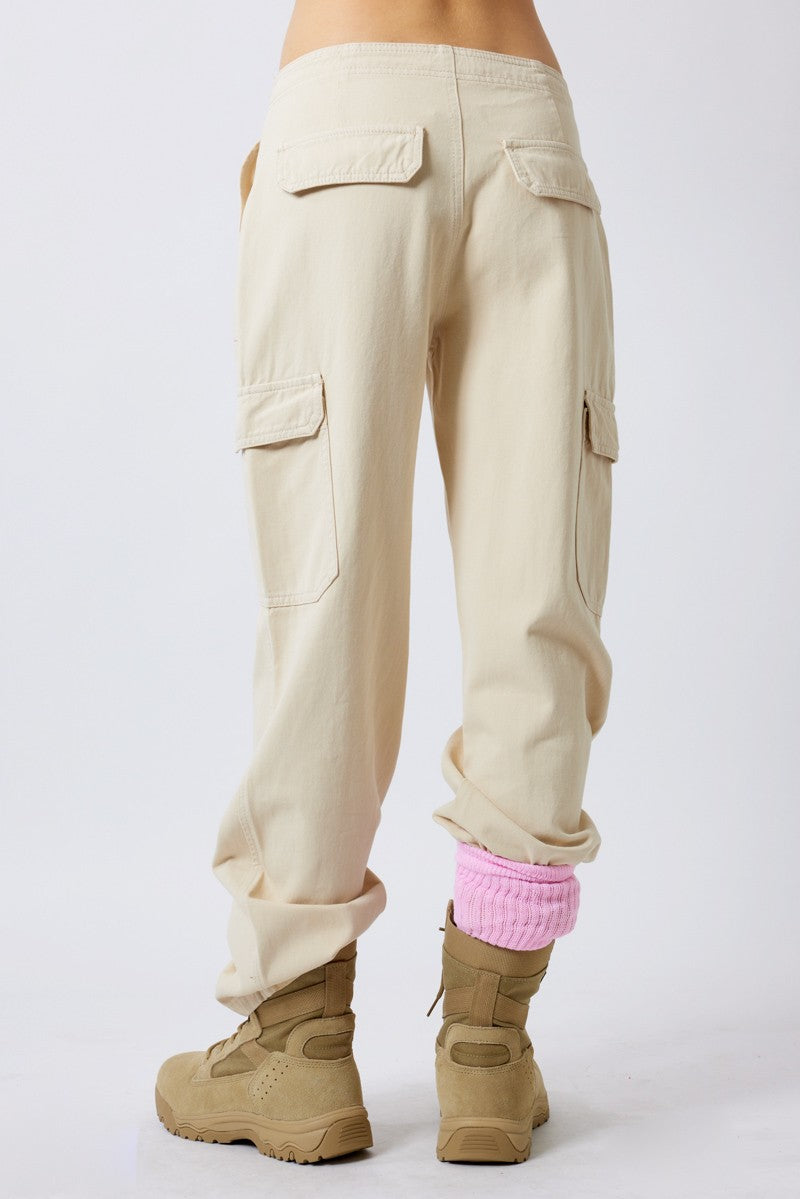 Beige Cargo Pants