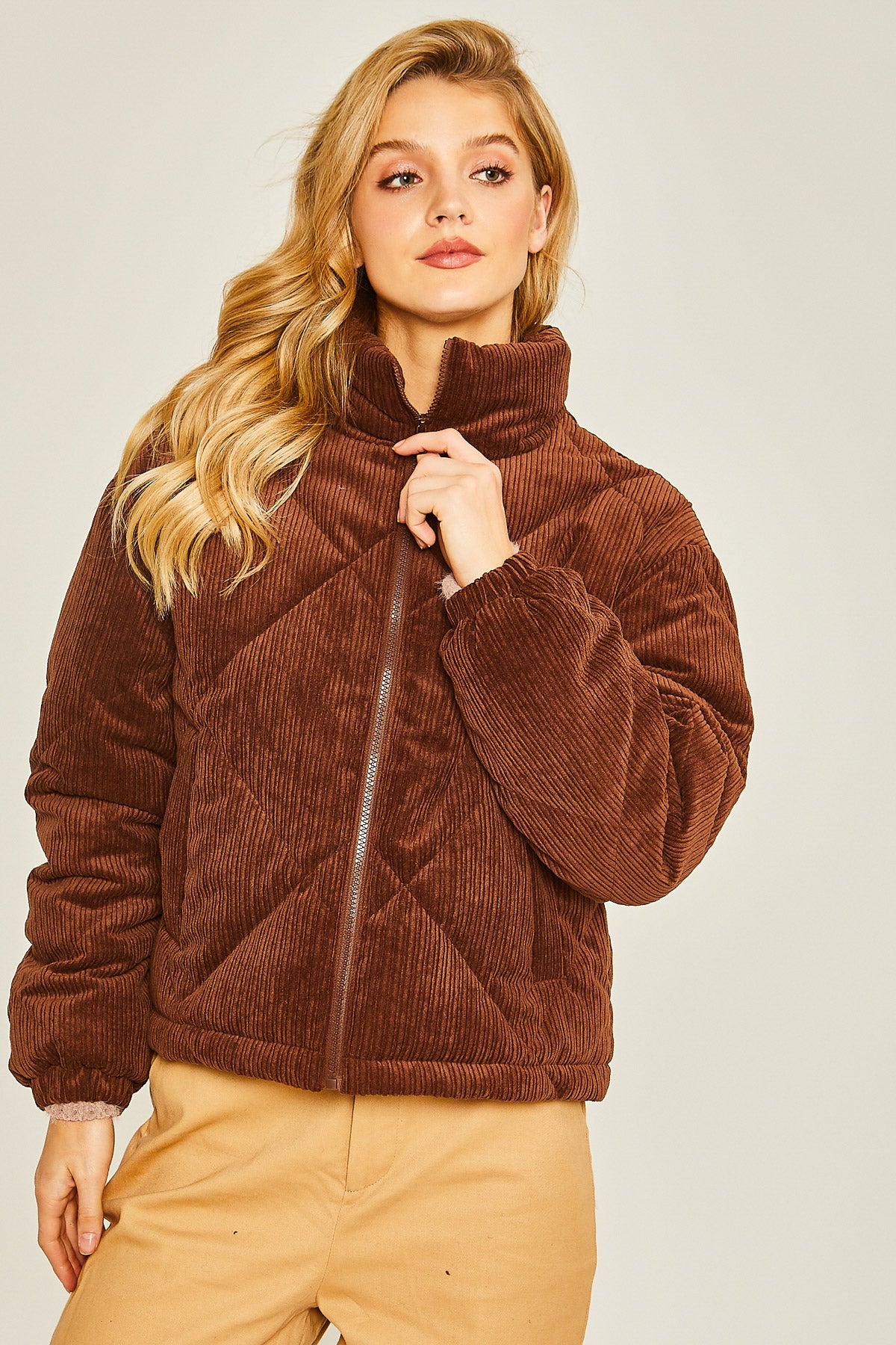 Corduroy Puffer Jacket