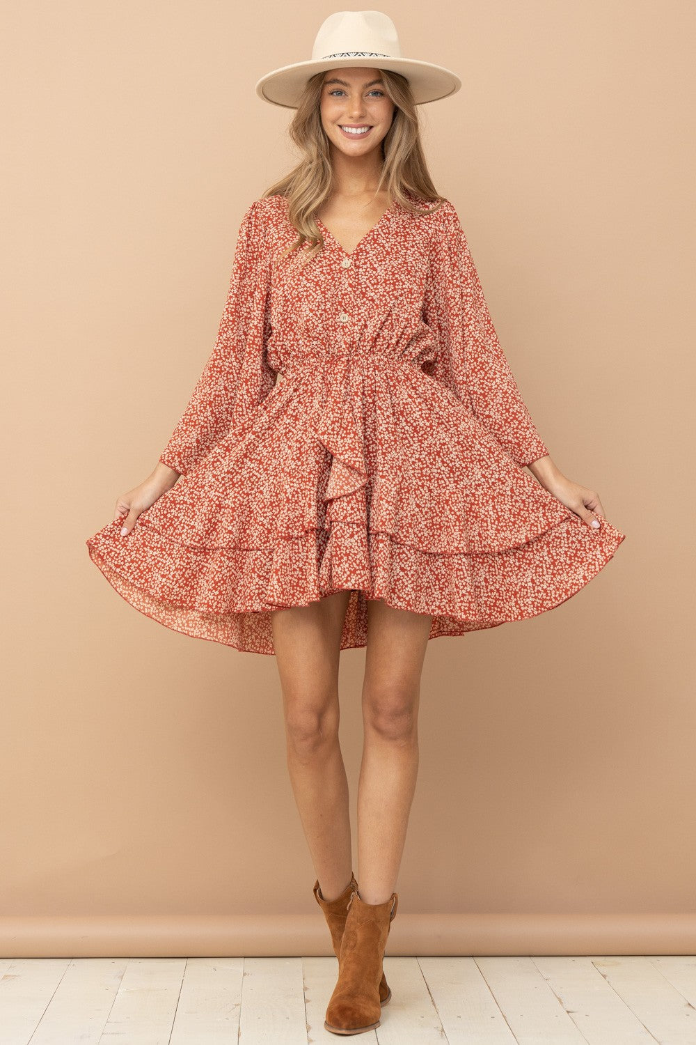 Camelia Ruffle Dress